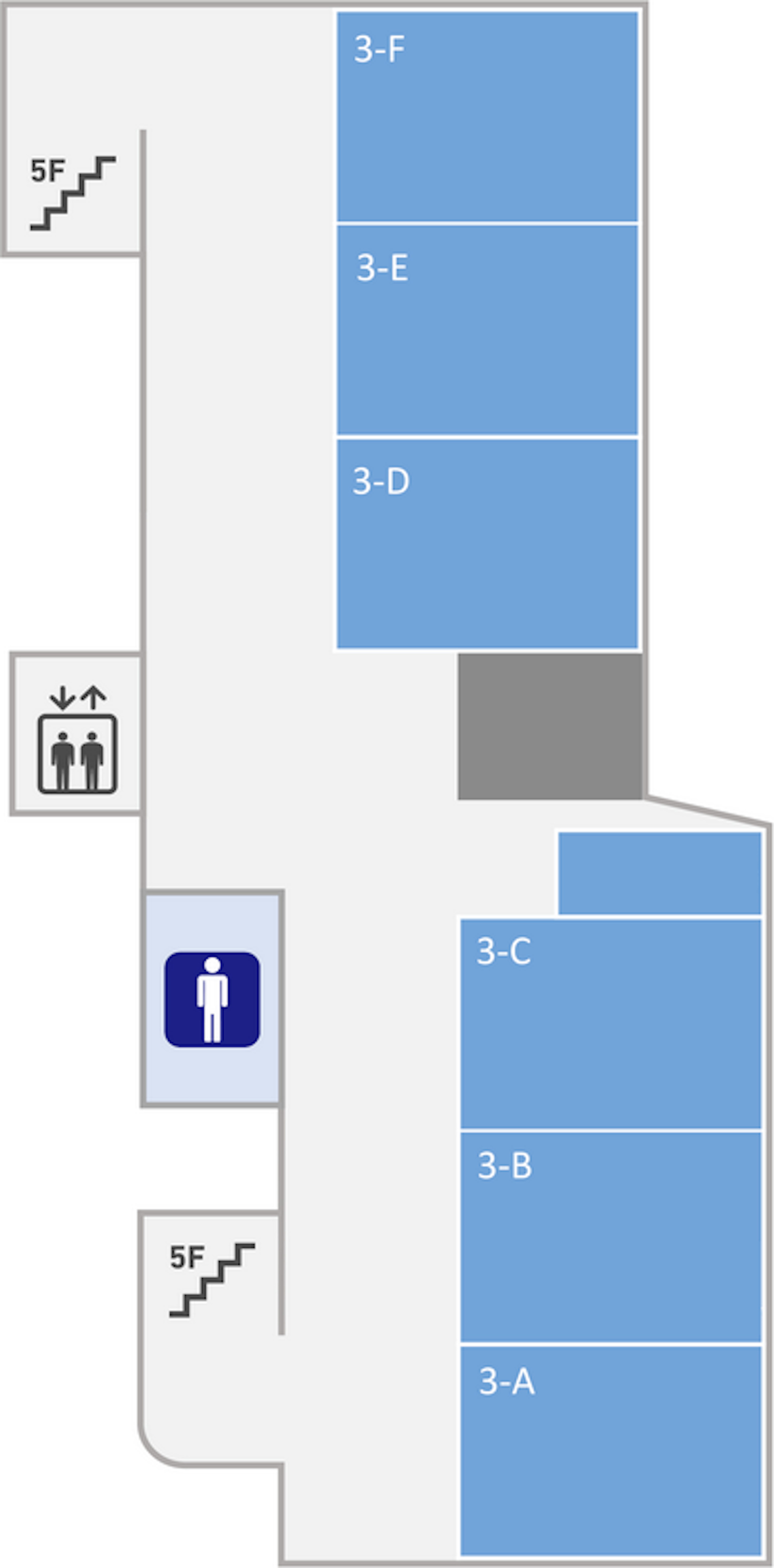 中央に男子トイレがあります。